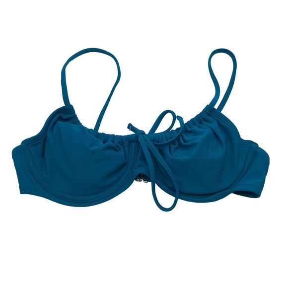 Salt + Cove Teal Underwire Bikini Swim Top Adjustable Straps Size M - Picture 2 of 6